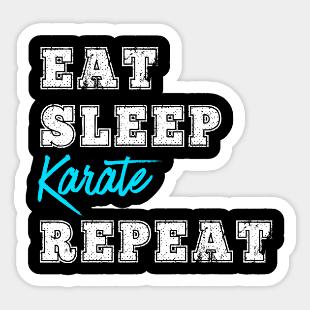 Eat Sleep Karate Repeat Martial Arts Karate Student Instructor Gift Sticker by HuntTreasures